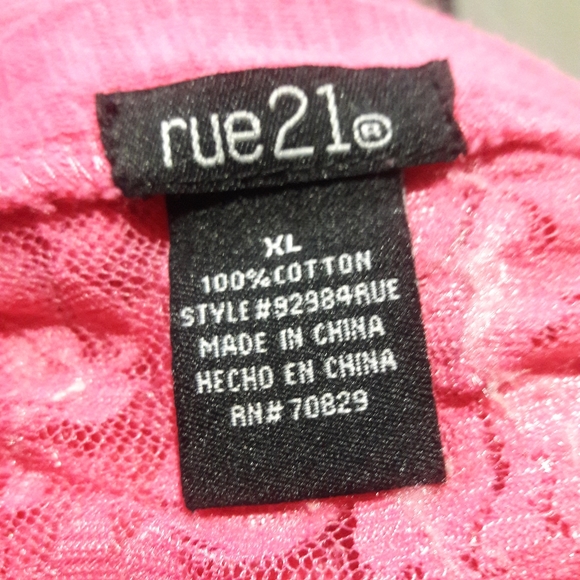 Rue 21 Button Front Cardigan Lace Back Lightweight - Picture 5 of 6